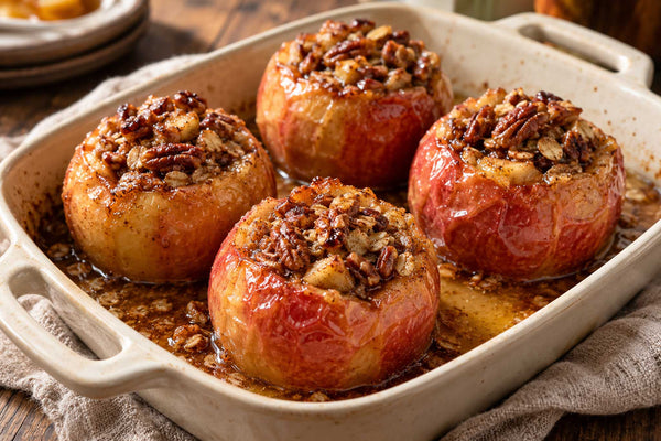 Honey baked apples made with Big Bear Cinnamon Creamed Honey