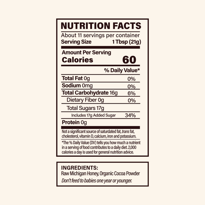 Nutrition facts label for a product with specific details on calories, fat, sodium, carbohydrates, sugars, and protein.