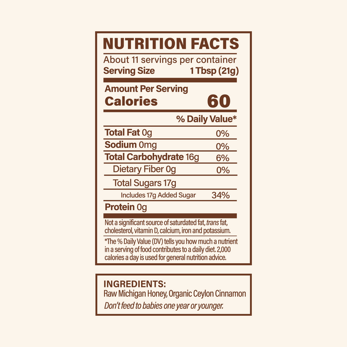 Nutrition facts label for a product with detailed information on calories, fat, sodium, carbohydrates, sugars, and protein content.
