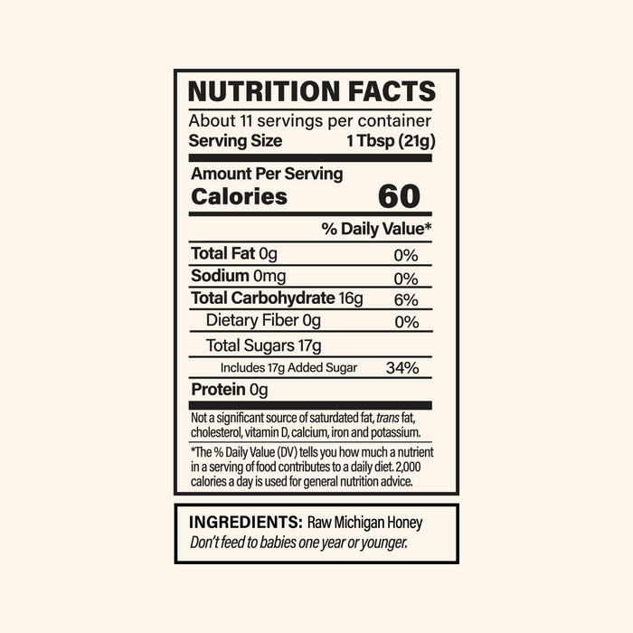 Nutrition facts label for a product with detailed information on calories, fat, sodium, carbohydrates, fiber, sugars, and protein.