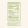 Nutrition facts label for a product with 60 calories per serving on a light green background.