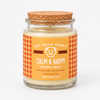 Calm & Happy Beeswax Candle
