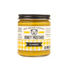 Jar of Big Bear Honey Honey Mustard on a white background