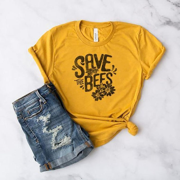 Yellow 'Save the Bees' T-Shirt