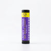 Lavender Lemonade Lip balm tube with purple label on a white background