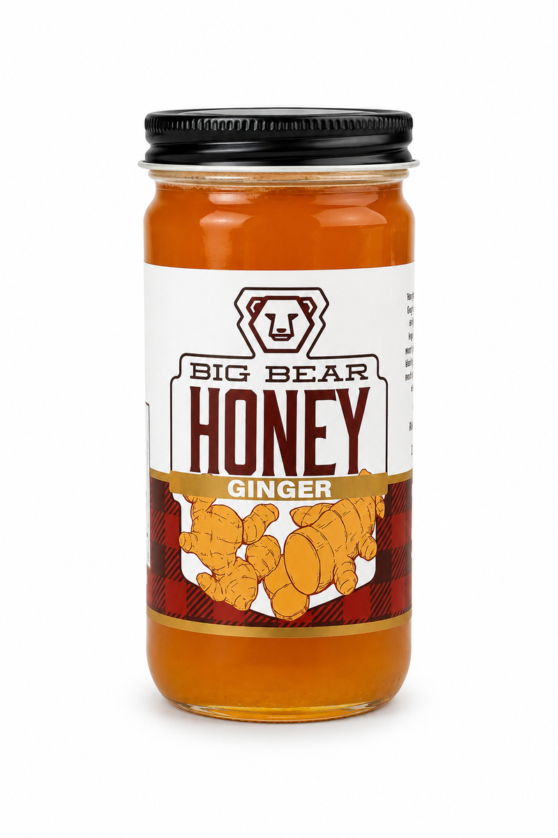 Ginger Infused Honey – Michigan Honey | Big Bear Honey Zeeland